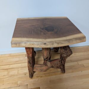 Live Edge Rustic End Table