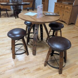 Rustic Barrel Stave Table