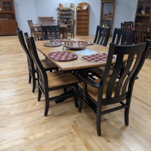Double Pedestal 2 Tone, Bonguett Top Table