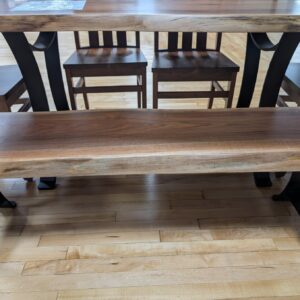 Astoria Walnut Live Edge Table with Chairs